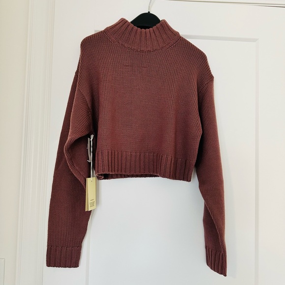 Aritzia Wilfred free Cropped 100% Merino wool sweater size XXS - Picture 6 of 7